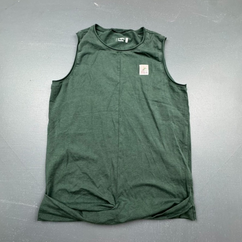 Maloja Youth Size Large Green Sleeveless Tank Top Stretch Outdoor Graphic Shirt